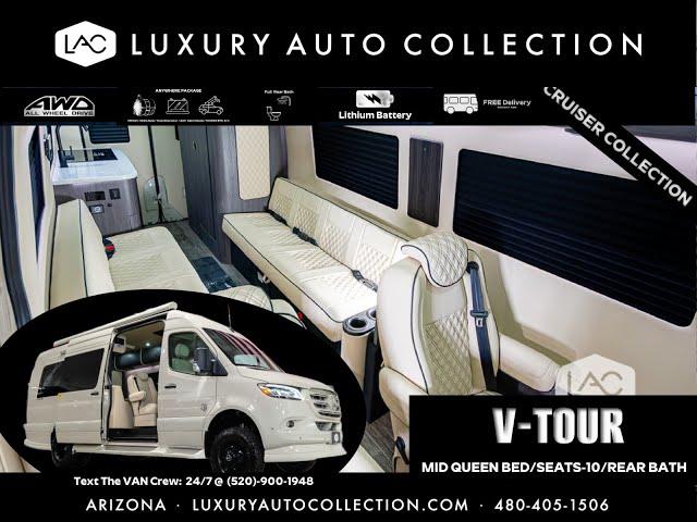 New 2025 OGV Luxury Coach V-TOUR AWD VBB10TBA Rear Full Bath 10-Passenger -SOGV1161