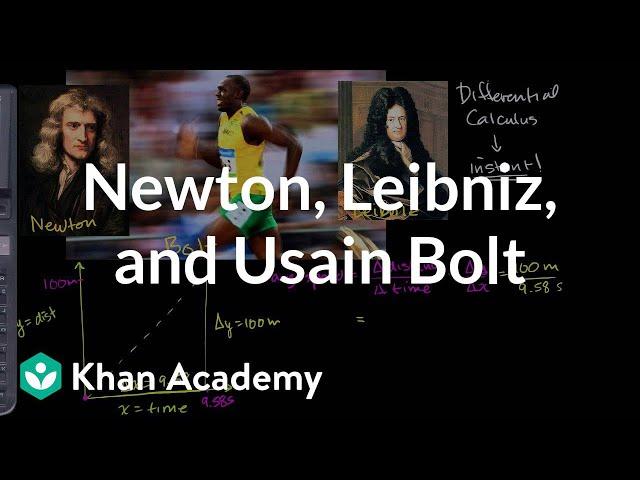 Newton, Leibniz, and Usain Bolt | Derivatives introduction | AP Calculus AB | Khan Academy