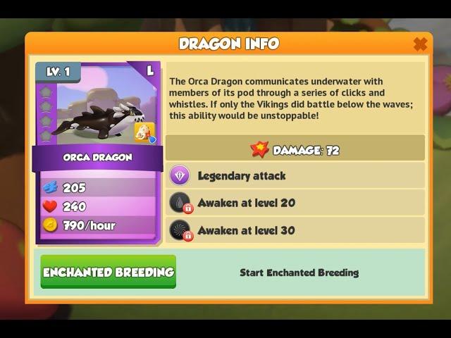 #DML How to breed Orca & Rhino Dragon - Dragon Mania Legends