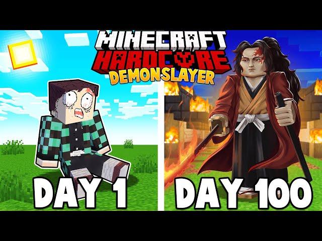 I Survived 100 Days Minecraft DEMON SLAYER, But the Version UPDATES!