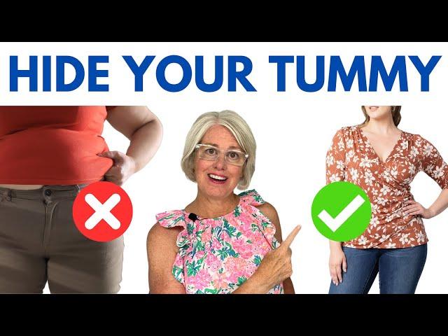 9 BEST TOPS to HIDE a TUMMY | Women Over 50 Style Tips!