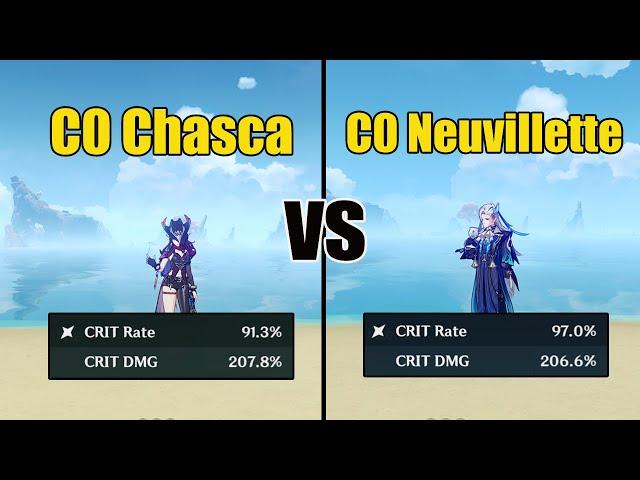 Chasca vs Neuvillette - Best DPS?? // Genshin impact