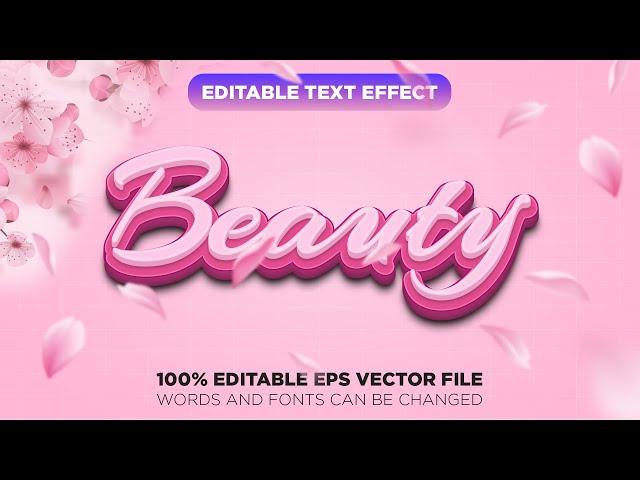 3d Text Effect in Illustrator - Beauty Product Logo in Adobe Illustrator