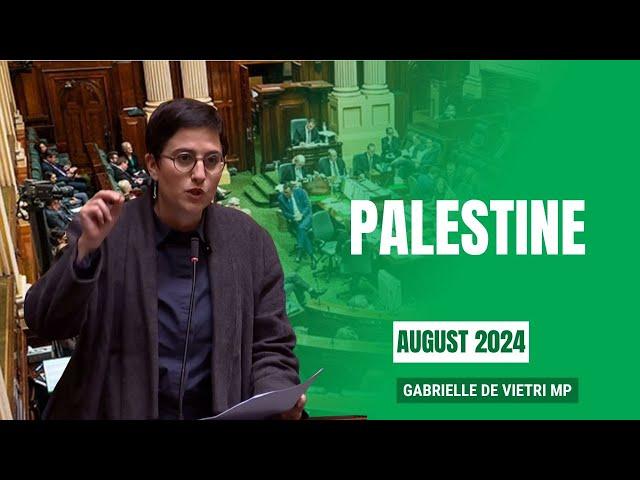 Gabrielle de Vietri MP: Palestine