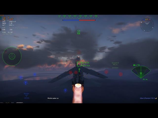 R-23R being defeated by chaff - War Thunder