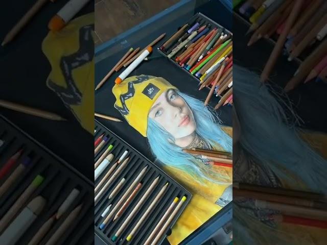 El mejor dibujo de BILLIE EILISH que verás hoy #dibujo #arte #dibujos #comodibujar #billieeilish