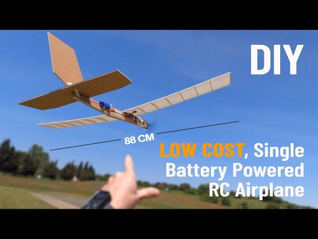 How to Make Cheap Single Cell Battery Powered RC Airplane.. Homemade Airplane