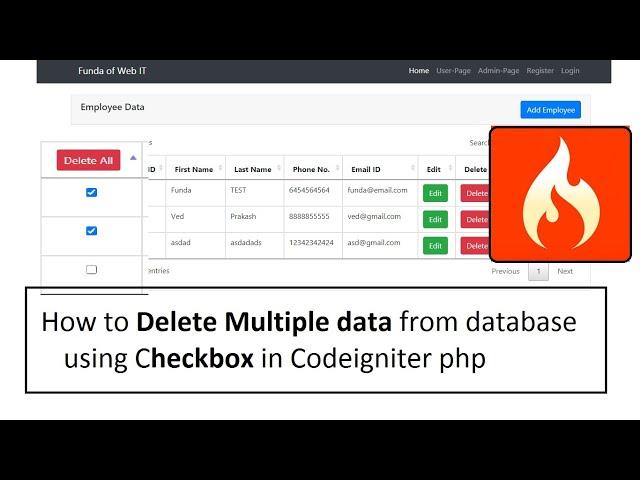 How to delete multiple data from database using checkbox in Codeigniter php