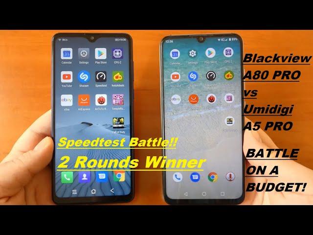 Blackview A80 Pro vs Umidigi A5 Pro-Speedtest !Battle On A Budget! Only 1 Winner!