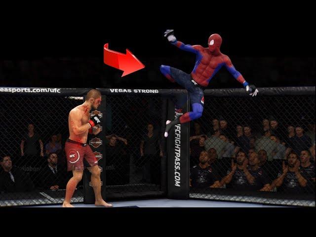 ЧЕЛОВЕК-ПАУК и его САМЫЕ НЕВЕРОЯТНЫЕ МОМЕНТЫ в UFC 3/Spider-Man ЛУЧШИЕ НОКАУТЫ