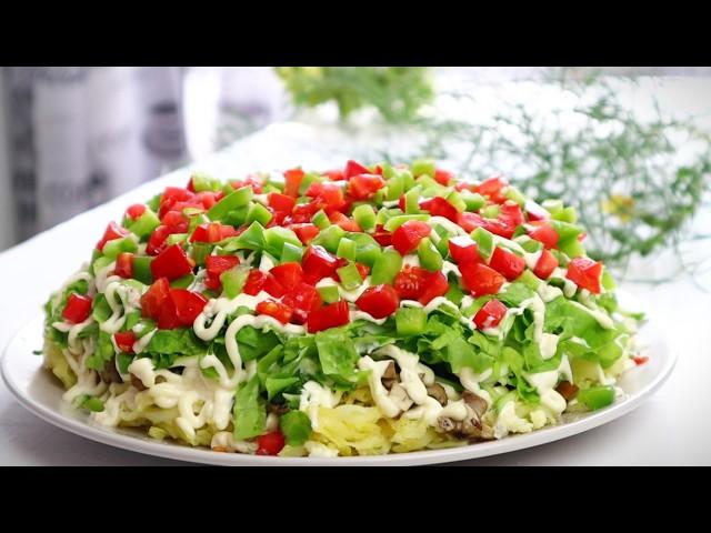 Салат "МАРУСЯ" Рецепт Простой, как название,Но Неожиданно Вкусный/ Без мяса и сыра!!