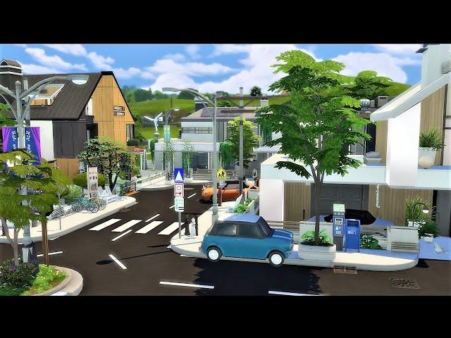  Neighborhood modern  Residential | NO CC | + Gallery Art | The Sims 4 | STOP MOTION | TymMess