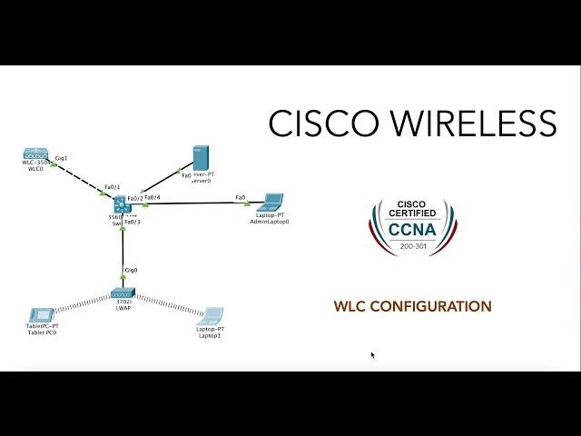 Cisco Wireless  WLC configuration | CCNA 200-301