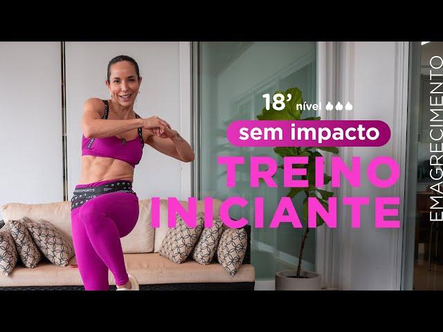 18 minutos para perder barriga em casa - tudo em pé - iniciantes sem impacto  - Carol Borba