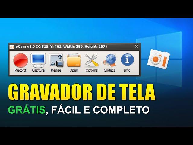 MELHOR GRAVADOR DE TELA para Windows - [Gravar Parte da Tela ou Tela Toda]