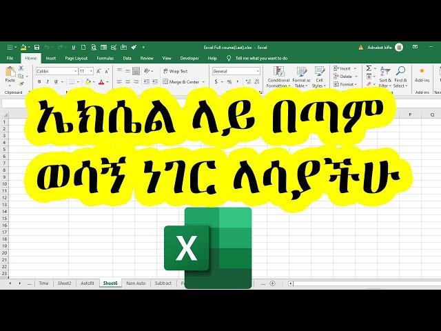 ኤክሴል ላይ በጣም ወሳኝ ነገር ላሳያችሁ | Autofit Columns