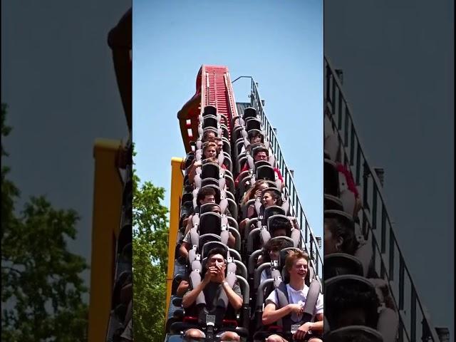 Riders Are SHOOK After Riding Intimidator 305  #shorts #rollercoaster #reaction