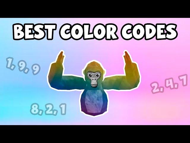 Top 10 Color Codes in Gorilla Tag