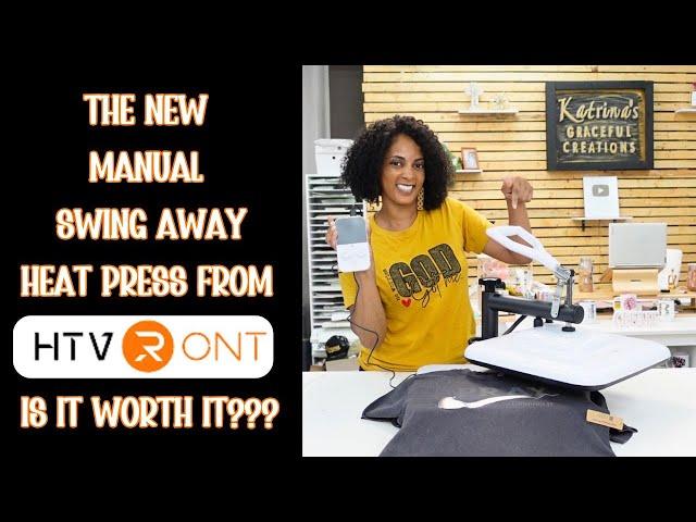 New HTVRONT Manual Swing Away Heat Press | Is It Worth It? |Full Review and demo!