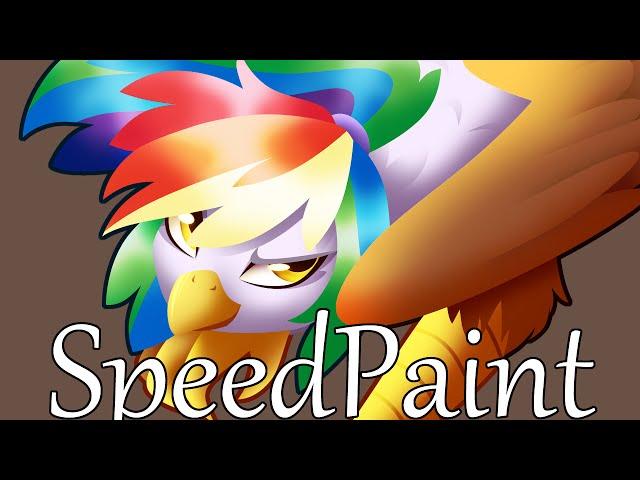 MLP Speedpaint - Rainbow Feather