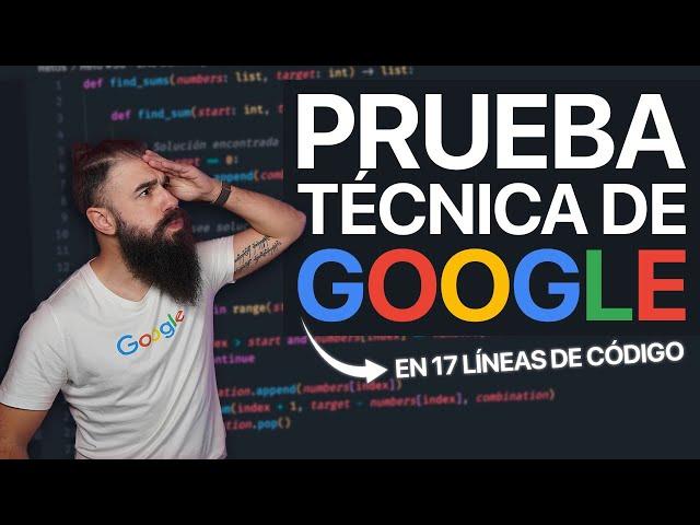 Resuelvo esta PRUEBA TÉCNICA de GOOGLE para PROGRAMADORES Junior