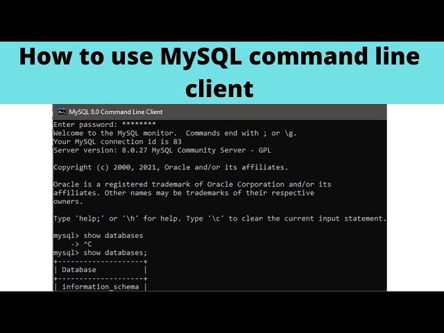 10 How to use MySQL command line client | How to use MySQL command line tool