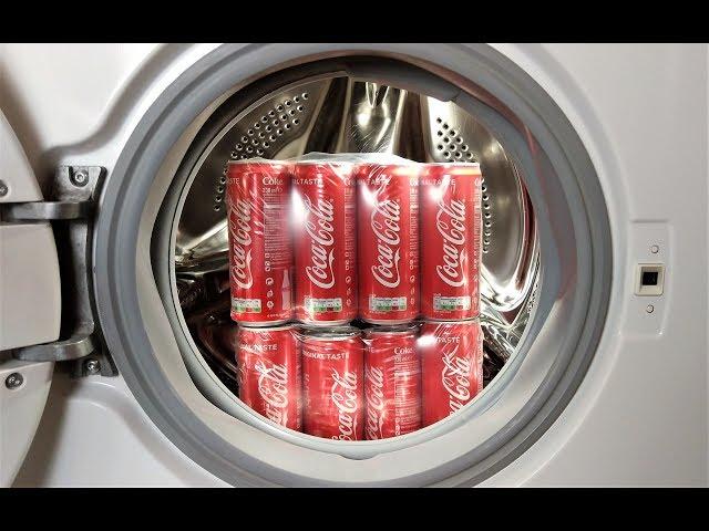 Experiment - Coca Cola - in my New Washing Machine - 1400 rpm Spin