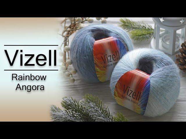 Обзор пряжи Vizell Rainbow Angora (Визель Рейнбоу Ангора). Полушерсть с мохером и альпакой