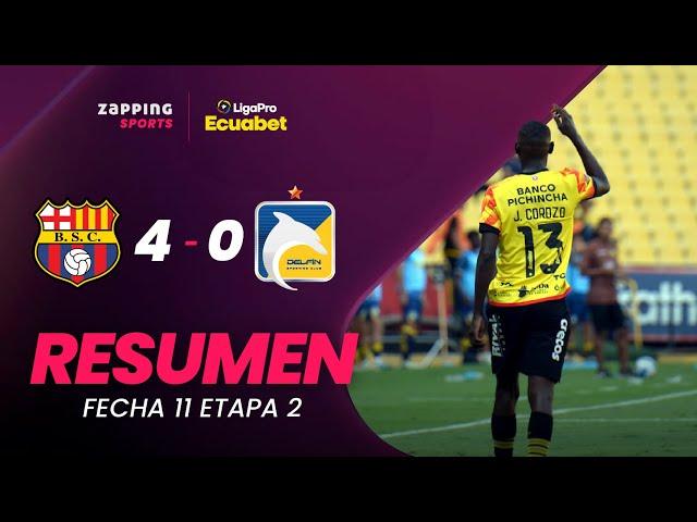 Barcelona SC 4 - 0 Delfín SC Resumen Fecha 11 / 2da Etapa / LigaPro Ecuabet