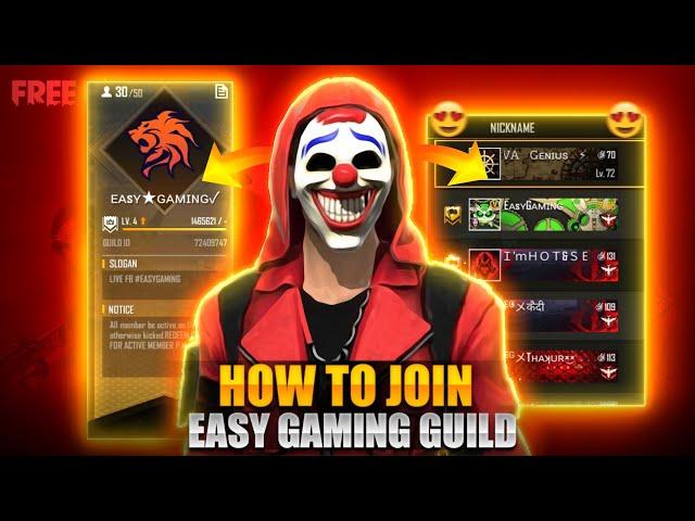 How To join v bade guild | how to join youtuber guild in freefire | Easy Gaming guild join