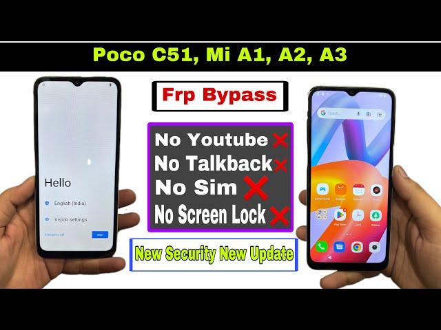 How To Bypass Frp Lock on Redmi A1 Plus/A2 Plus/A3/Redmi Settings not open|No Screen Lock