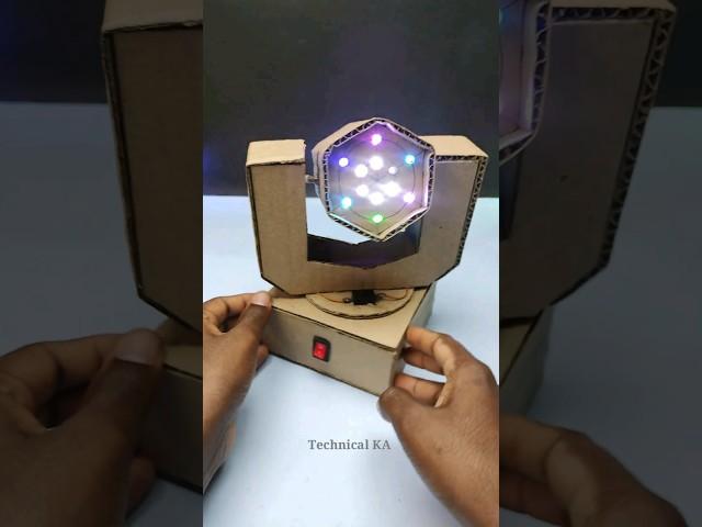 Homemade DJ light • Amazing Rotation disco light | #youtubeshorts #djlight #tech #dcmotor #motor