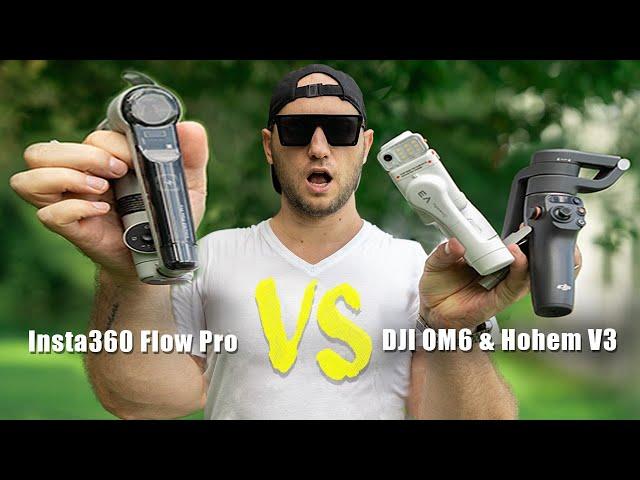 Best AI gimbal 2024 - Insta360 Flow Pro vs DJI OM6 vs Hohem iSteady v3