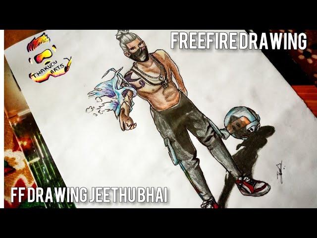 @ffdrawing jeethu bhai drawing ||Freefire drawing ||Thakudu arts||