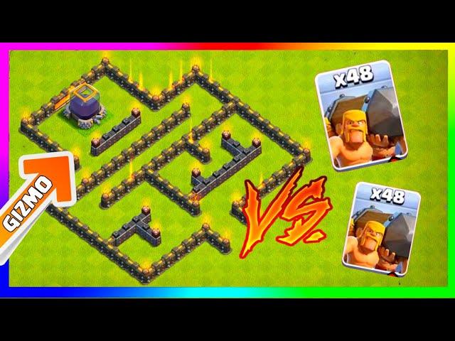 Clash of Clans ALL BATTLERAMS VS MAZE BASE! (ft. GizmoShock)