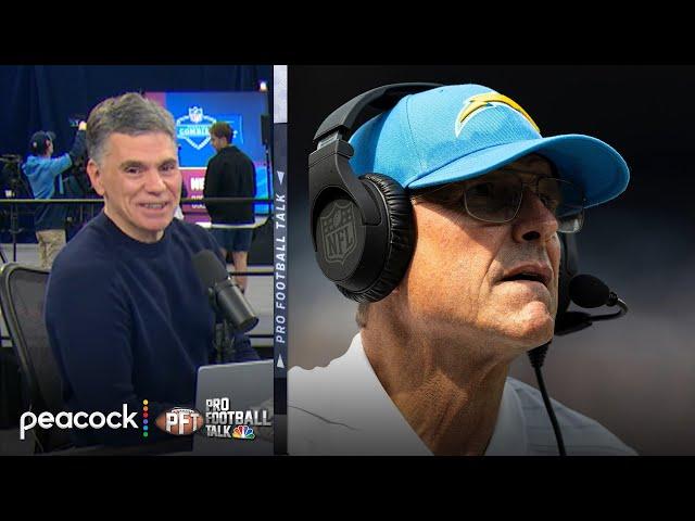 Jim Harbaugh: Justin Herbert ‘one of the greatest QBs of all time’ | Pro Football Talk | NFL on NBC