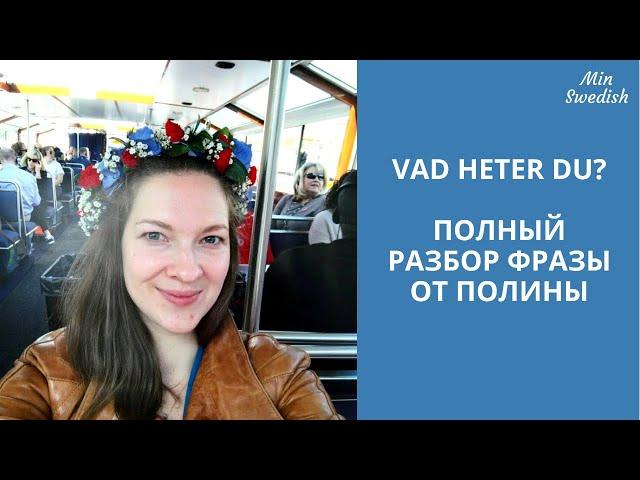 Шведский язык. Разбор фразы Vad heter du? | MinSwedish