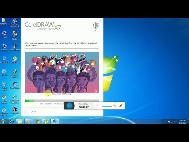 How to install corel draw x7 in window 7