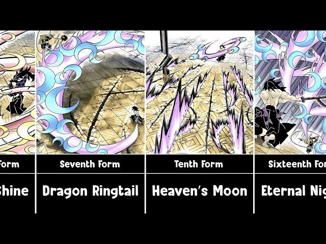 All Moon Breathing Forms | Demon Slayer