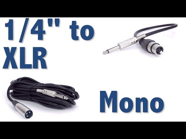 Mono 1/4" to XLR Audio Cables - Easily Connect Your Professional Audio Equipment