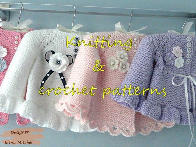 Knitted Baby Jacket, Cardigan, Knitting and Crochet Patterns, PDF || Designer Elena Mitchell