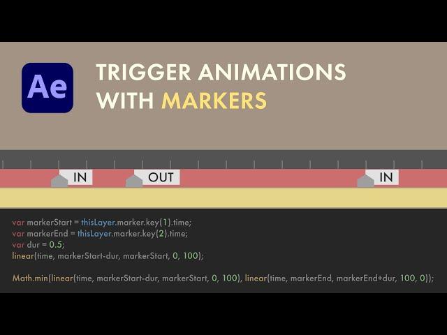 After Effects: Trigger Animations with Markers (No Keyframes)