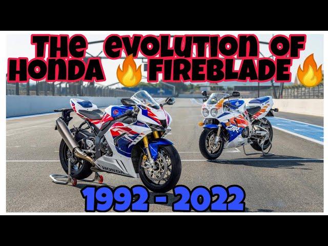 The evolution of Honda fireblade 1992 - 2022 Эволюция модельной линейки мотоциклов Хонда фаер