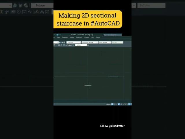 making 2d sectional staircase in #autocad