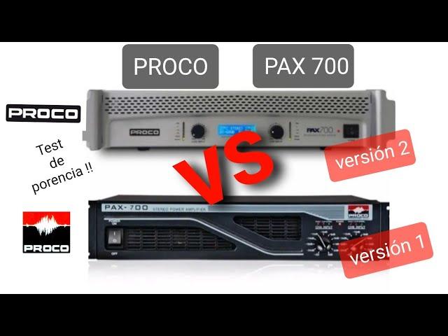 comparacion Proco pax700 V1 con V2 , test de potencia ! Características!!