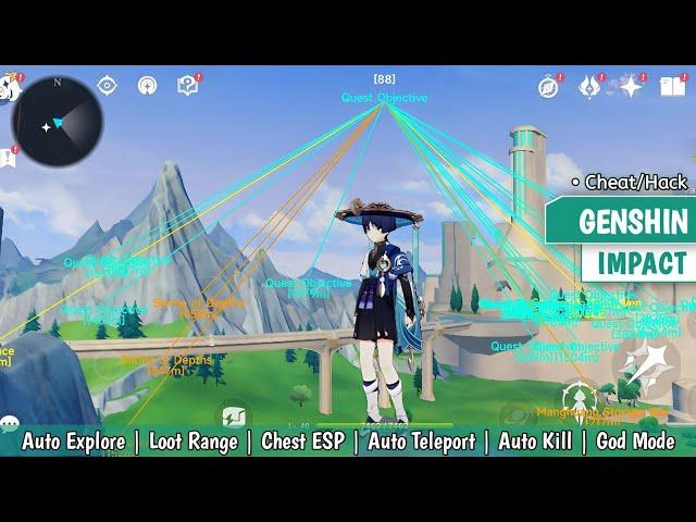 Cheat GENSHIN IMPACT Android auto explore chest work support no root