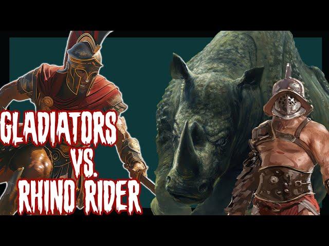 Monster Melee - Gladiators vs. Rhinoceros Rider