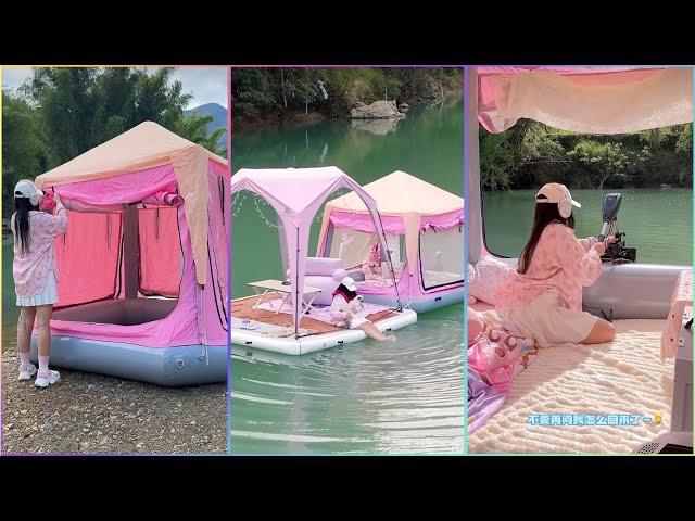 Immersive Water Camping Overnight Version 2.0 Girls Float On The Water For A Day