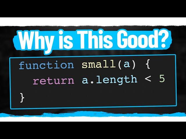 Why I Never Write Long Functions