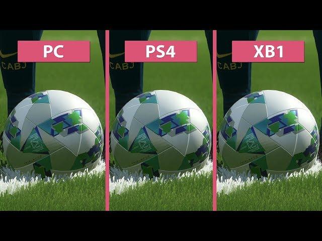 PES 2018 – PC vs. PS4 vs. Xbox One Graphics Comparison